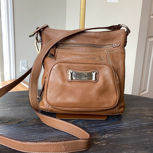 Sophia Caperelli Brown Leather Crossbody Bag - Picture 1 of 13